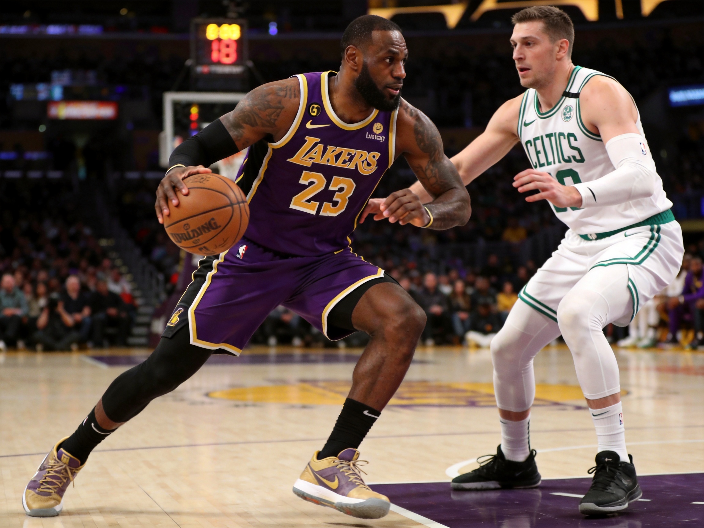 NBA湖人vs凯尔特人战报配图
